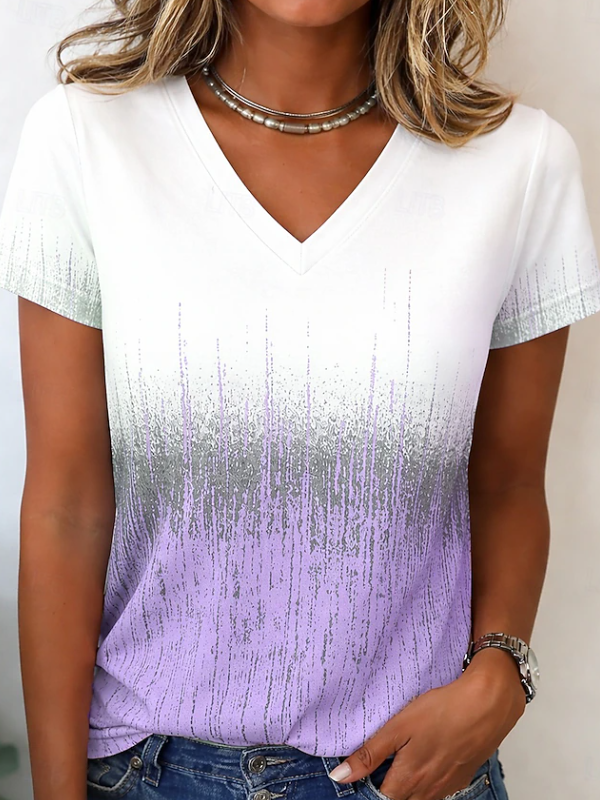 Elena | Everyday Gradient V-Neck Casual Top 2