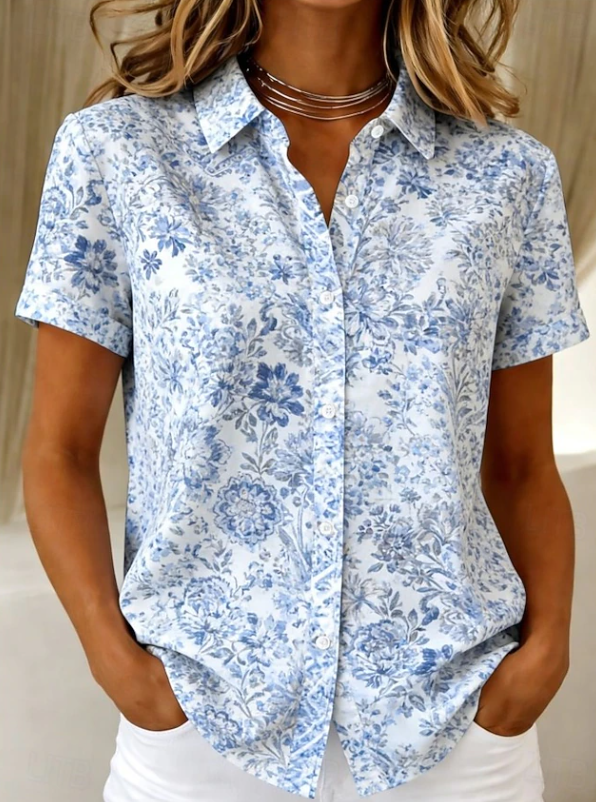 Amelie | Casual Floral Button-Up Shirt 7