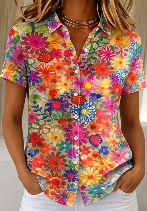 Amelie | Casual Floral Button-Up Shirt 3