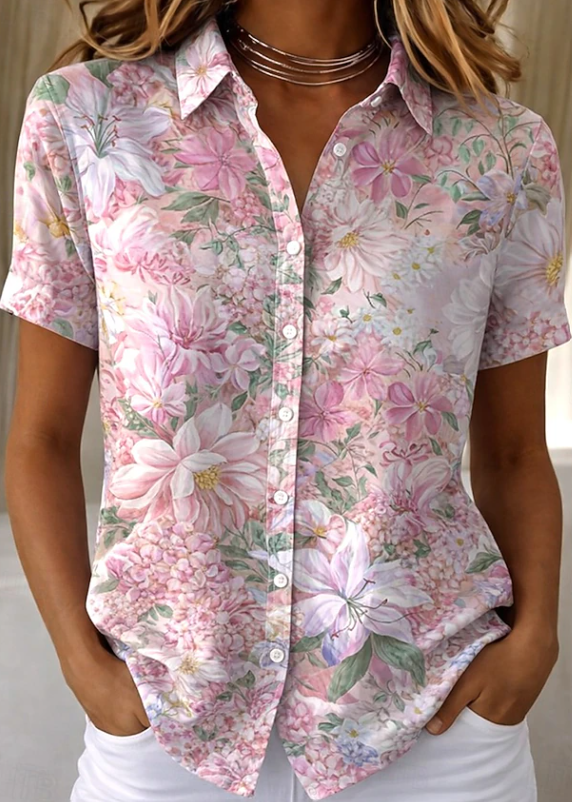 Amelie | Casual Floral Button-Up Shirt 1