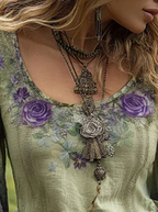 Seraphina | Boho Floral Long Sleeve Blouse 2