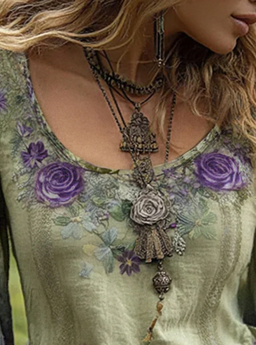 Seraphina | Boho Floral Long Sleeve Blouse 2