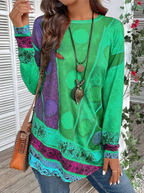 Zaria | Boho Floral Long Sleeve Tunic Top 3