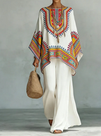 Mirthe | Boho Embroidered Resort Tunic Top 1