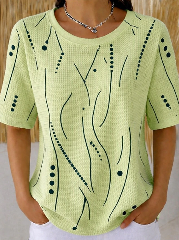 Mirella | Casual Textured Wave Knit Top 4