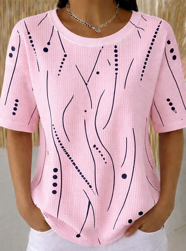 Mirella | Casual Textured Wave Knit Top 2