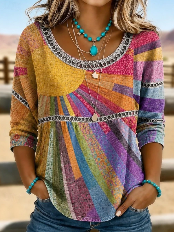 Alina | Boho Embroidered Everyday V-Neck Top 3