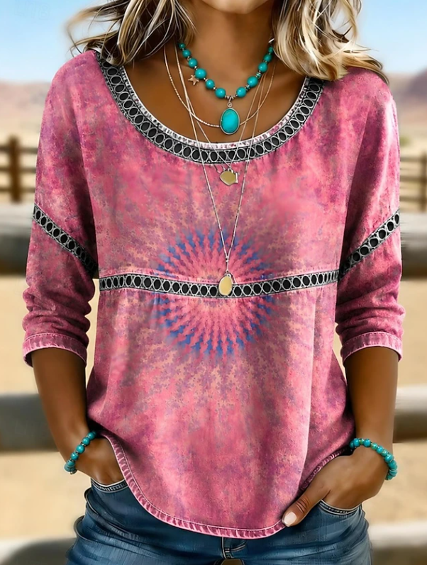 Alina | Boho Embroidered Everyday V-Neck Top 4