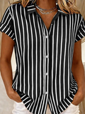 Pippa | Short Sleeve Striped Vintage Shirt 2