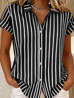 Pippa | Short Sleeve Striped Vintage Shirt 2
