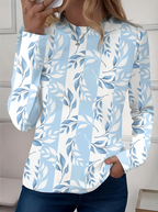 Robyn | Casual Long Sleeves Crew Neck Floral Shirt 5