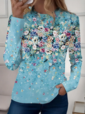 Robyn | Casual Long Sleeves Crew Neck Floral Shirt 3