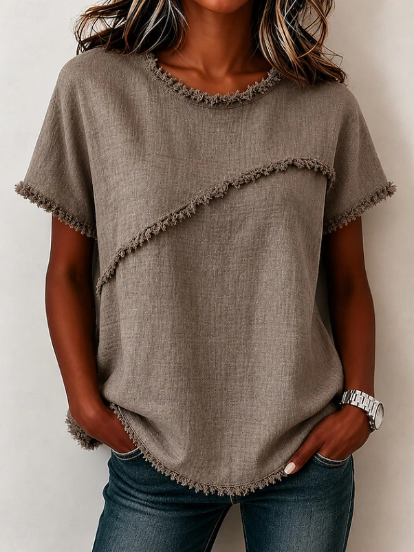 Ailsa | Casual Asymmetrical Stitch Top 5