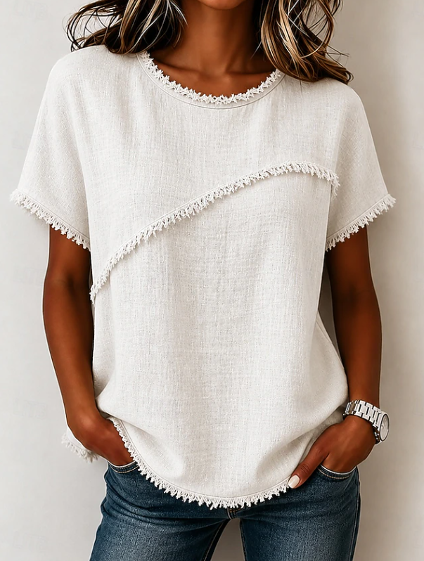 Ailsa | Casual Asymmetrical Stitch Top 3