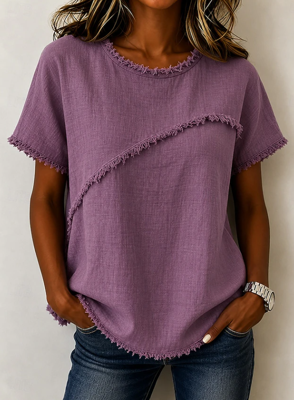 Ailsa | Casual Asymmetrical Stitch Top 1