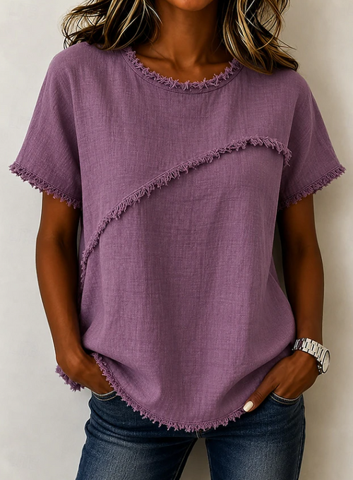 Ailsa | Casual Asymmetrical Stitch Top 1