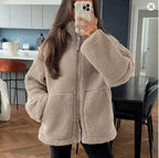 Women's Oversized Teddy Fleece Jacket Full-Zip 2