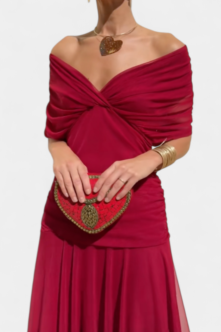 Lucasta | Elegant Off-Shoulder Dress 14