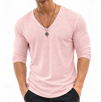Ethan | Slim Fit V-Neck Henley Long Sleeve Shirt 5