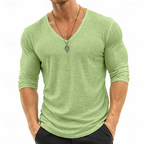 Ethan | Slim Fit V-Neck Henley Long Sleeve Shirt 4