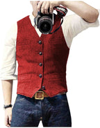 Arthur | Classic Herringbone Tweed Waistcoat 10