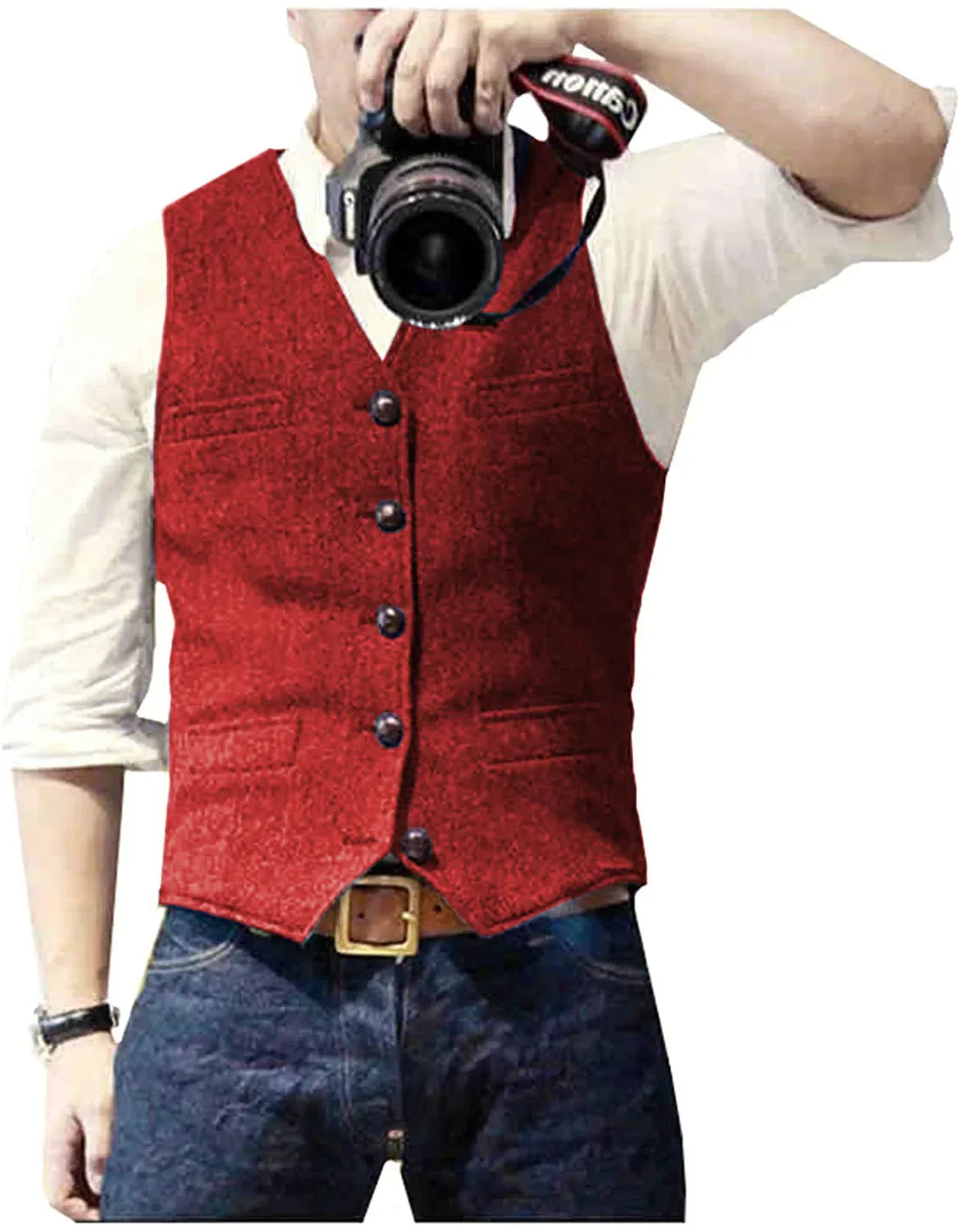 Arthur | Classic Herringbone Tweed Waistcoat 10