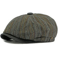 Dorian | Classic Striped Tweed Flat Cap 1