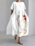 Fenella | Elegant Loose Round Neck Dress 6