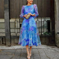 Maxine | Elegant Floral Long Sleeve Midi Dress 2