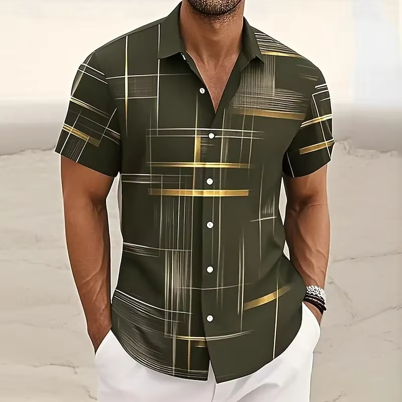 Gregory | Modern Patterned Short-Sleeve Shirt 3