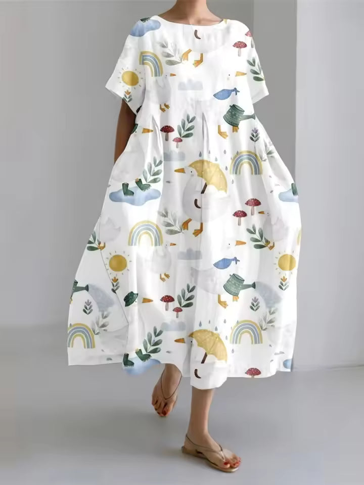 Fenella | Elegant Loose Round Neck Dress 7