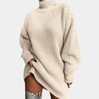 Women's Oversized Sweater with Ribbed Cuffs and Hem 2