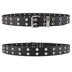 Star Eye Rivet Belt with Double Prong Buckle 11