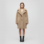 Women's Notch Collar Teddy Coat Button Front Relaxed Fit 6