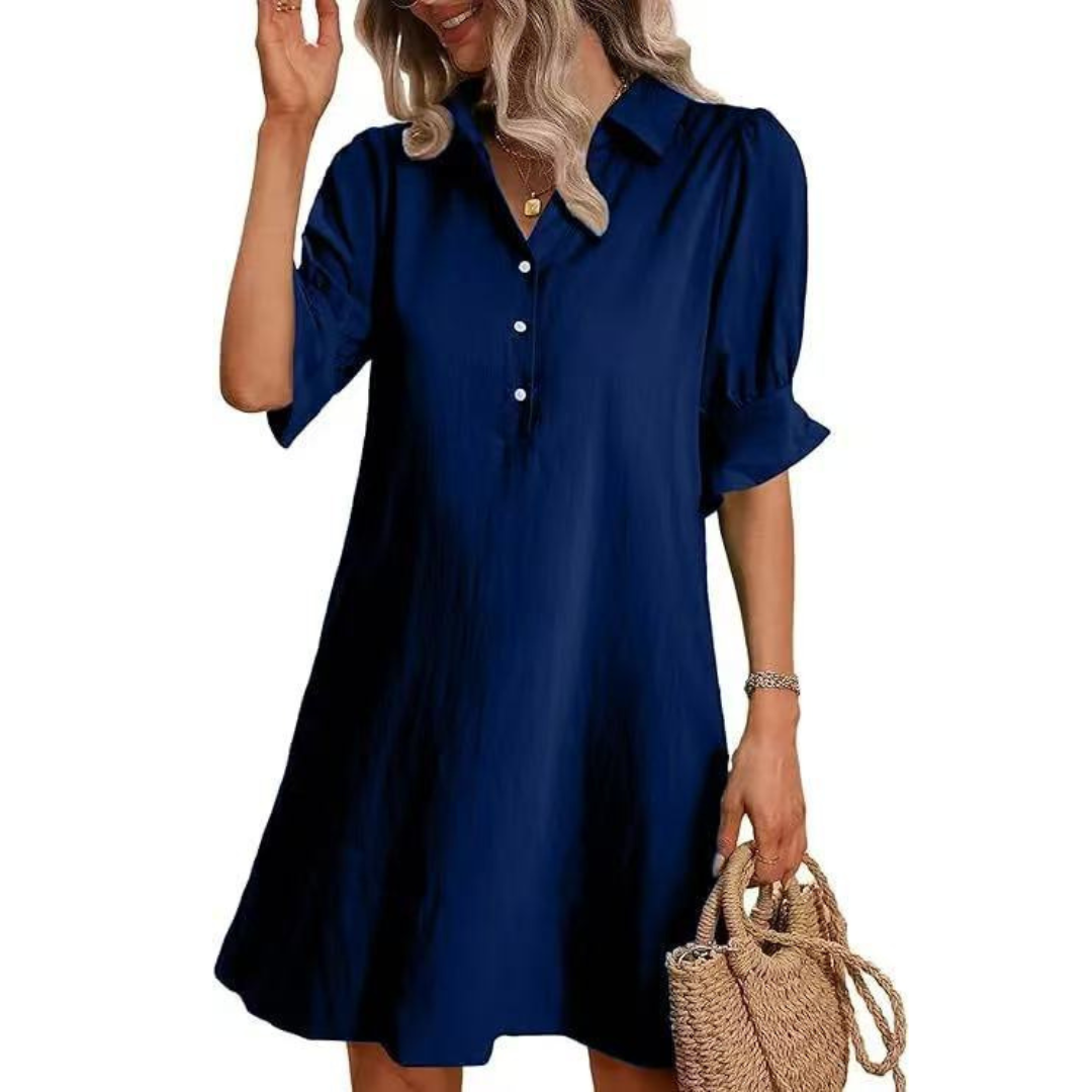 Lyla | Casual Button Down Shirt Dress 8