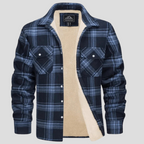 Men's Plaid Shirt Jacket with Fleece Lining 7
