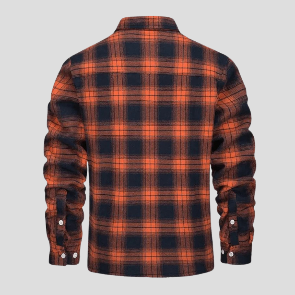 Men's Plaid Shirt Jacket with Fleece Lining 8