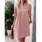 Lyla | Casual Button Down Shirt Dress 2