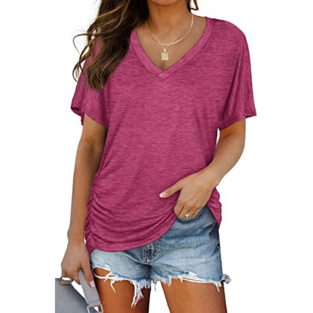 Thea | Classic V-Neck Loose Fit Shirt 9