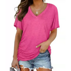 Thea | Classic V-Neck Loose Fit Shirt 11