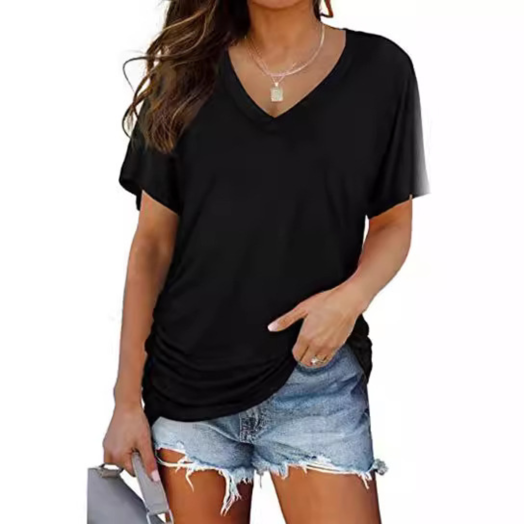 Thea | Classic V-Neck Loose Fit Shirt 1
