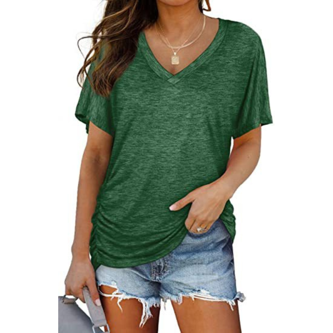 Thea | Classic V-Neck Loose Fit Shirt 2