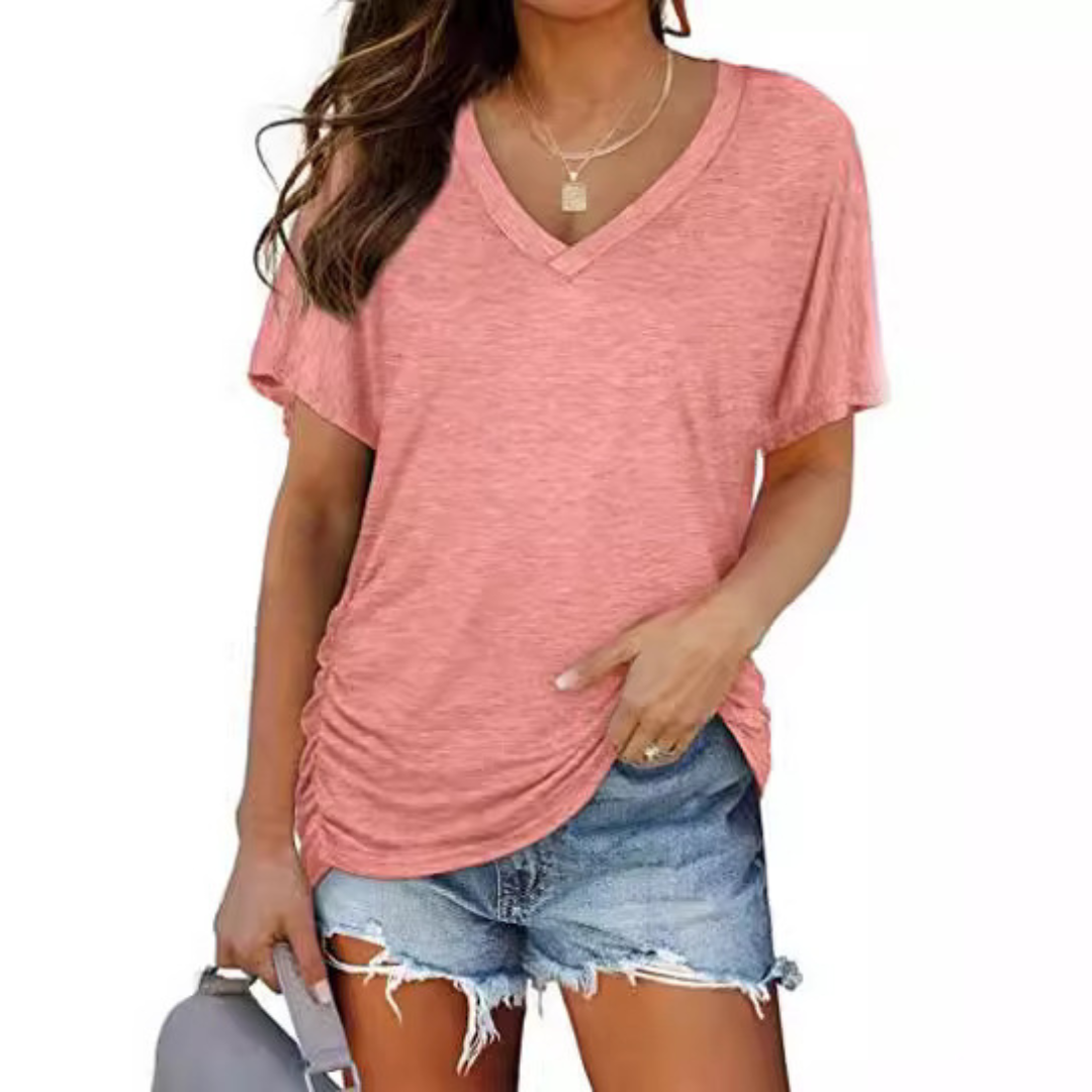 Thea | Classic V-Neck Loose Fit Shirt 4