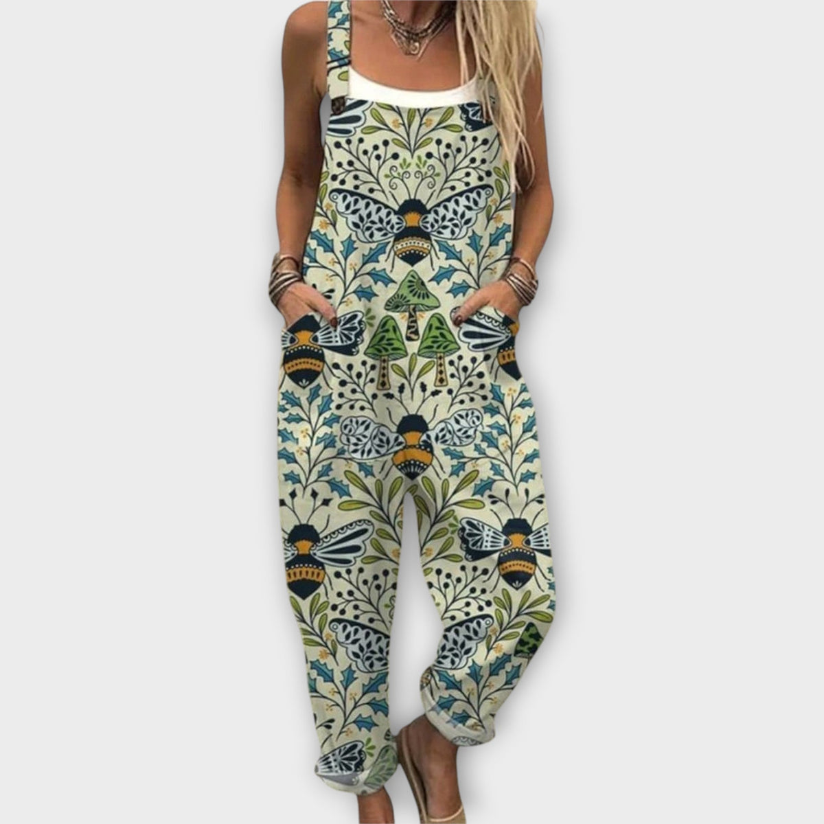 Letitia | Retro Elegant Floral Print Jumpsuit 4