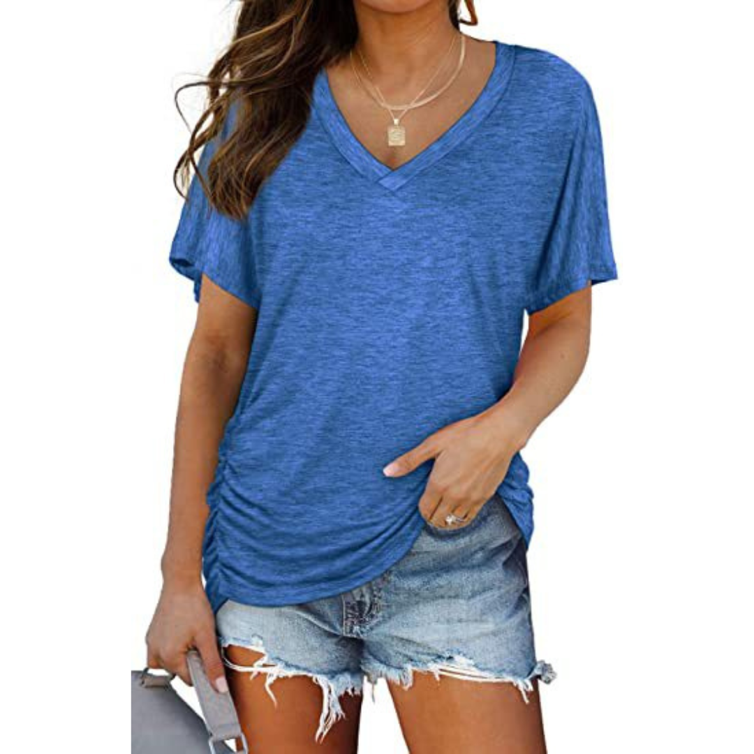 Thea | Classic V-Neck Loose Fit Shirt 8