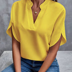 Savannah | Elegant Draped V-Neck Blouse 10