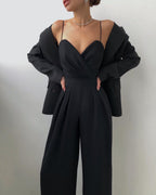 Leanne | Elegant Strapless Evening Jumpsuit 2