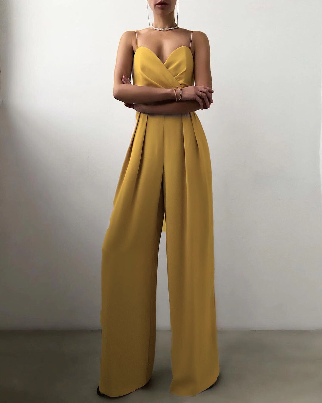 Leanne | Elegant Strapless Evening Jumpsuit 7