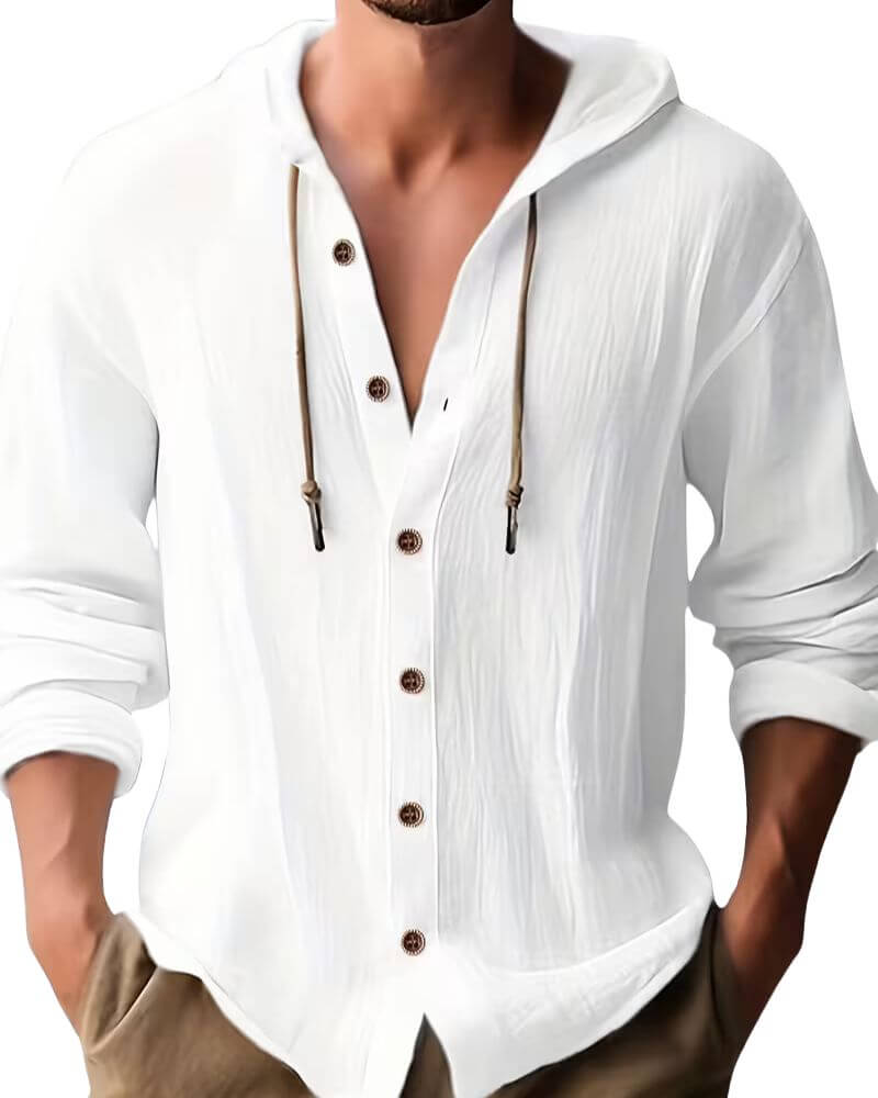 Harvey | Classic Hooded Long Sleeve Shirt 1