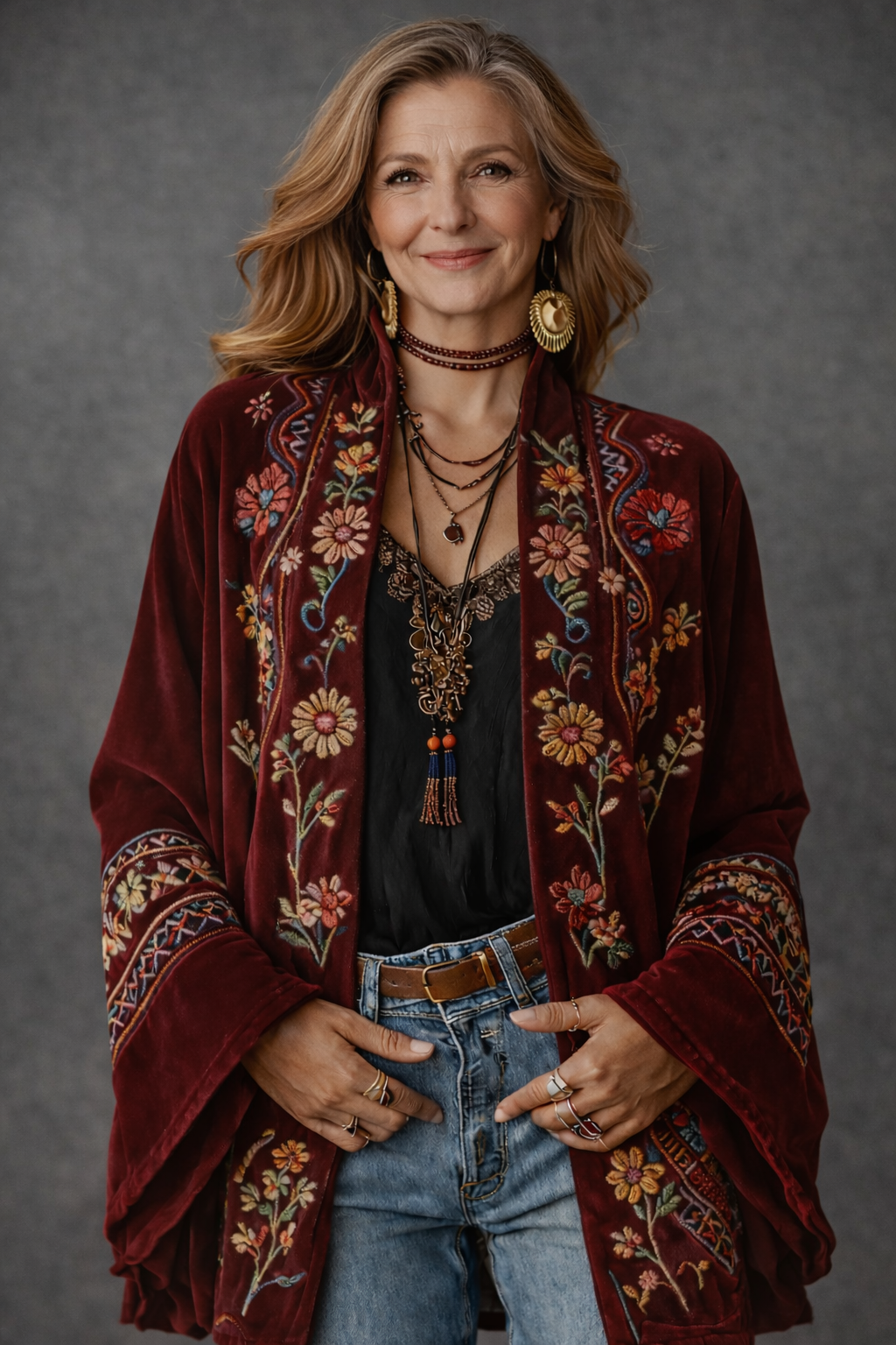 Amelie | Stylish Velvet-Touch Bohemian Cardigan 6